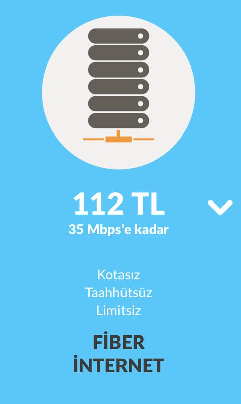 KentNET Taahütsüz 3 Mbps 49₺, 35 Mbps 112₺