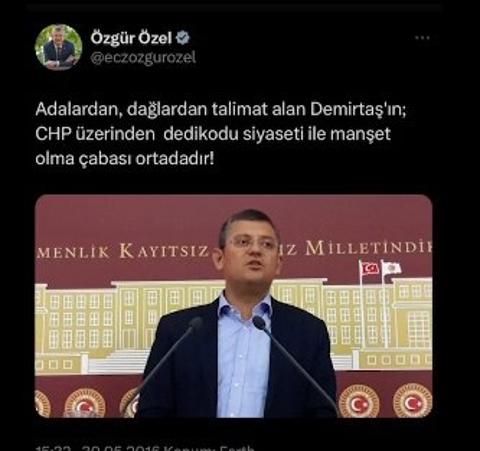 Özgür Özel 2. Kk olacak