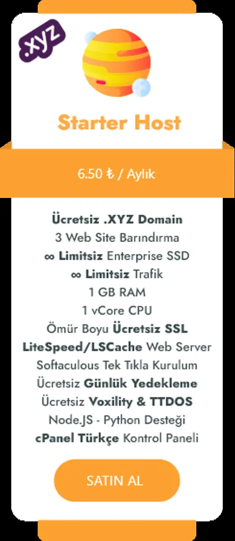 😍 Sınırsız Web Hosting⚡ Ücretsiz .COM ~ Günlük Yedekleme ~ cPanel ~ LiteSpeed ~ Cloudlinux😍