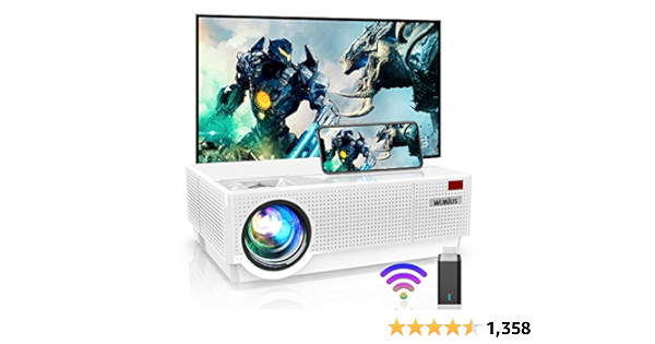 WiMiUS P28 WiFi LED 4K Projector Native 1920x1080 Outdoor Projector 10000:1 Contrast