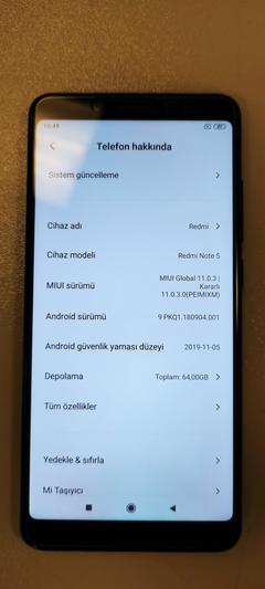 SATILDI - XIAOMI REDMI NOTE 5 - 4/64 SIYAH - GLOBAL VERSIYON