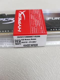 Kingston HyperX Fury 8 GB 3200 Mhz DDR4 // *300 TL*