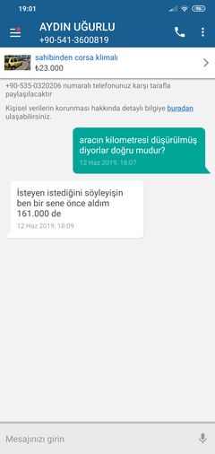 240 küsür binde sattığımız araba 162 bin km den satışta..!!! 