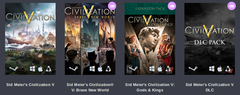 SATILIK Sid Meier's CIVILIZATION III, IV, V ve Beyond Earth Toplam 9 Paket