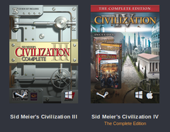 SATILIK Sid Meier's CIVILIZATION III, IV, V ve Beyond Earth Toplam 9 Paket