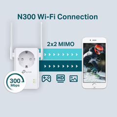 TP-Link TL-WA860RE, 300 Mbps N Kablosuz Priz Soketli İki Antenli Menzil Genişletici