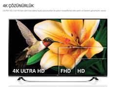 LG 49" (123cm) 4K ULTRA HD TV / 1500 Hz / SMART / 3D / UYDU / WİFİ / HARMON KADRON / USB 3.0 / KAYIT