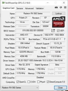 SATILDI-BIOSTAR RX560 4 GB GDDR5 EKRAN KARTI GARANTİLİ 