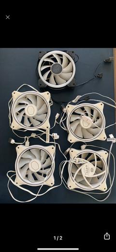 4 adet Cooler Master MF120 Halo beyaz argp fan