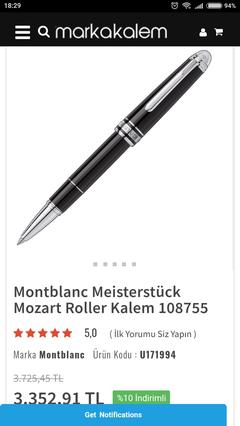 Orijinal Mont Blanc Kalemler