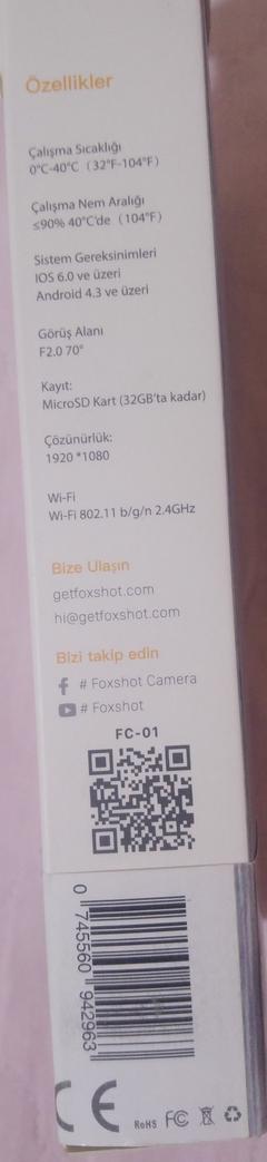 Foxshot FC-01 Wi-Fi Mini Aksiyon Kamera