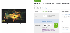 Awox 50" 4K Led TV - .... TL - Gittigidiyor