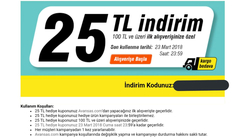 AVANSAS 100/25 İNDİRİM 3 TL Stok:10