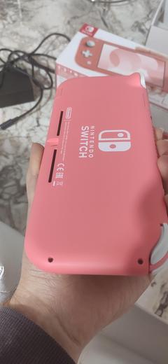 Satılık Nintendo Switch Lite Coral Pink + Temperli Cam + 64 GB Micro Sd