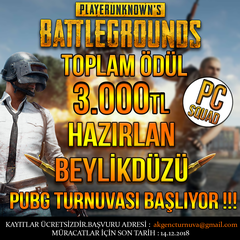 PUBG PC TURNUVASI 1500 TL ÖDÜLLÜ