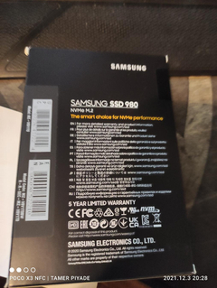 SAMSUNG (SAPSI) NVMe 980 1 TB, Dahili Katı Hal Sürücüsü (SSD) (MZ-V8V1T0BW)