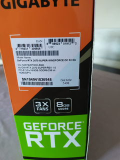 Sıfır kutusunda yurtdışı gigabyte rtx 2070 süper wf 3