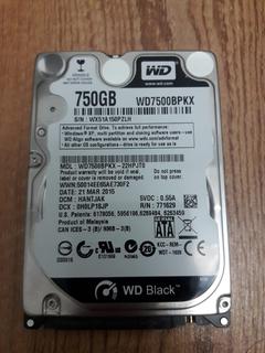 WD 2.5 750GB Scorpio Black Sata 3.0 7200Rpm 16MB Cache Notebook Disk  Sıfırdan Farkı Yok E