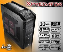 SATILDI - Aerocool X Predator Full Tower 2x23cm Fanlı Siyah Oyuncu Kasası - 250 TL