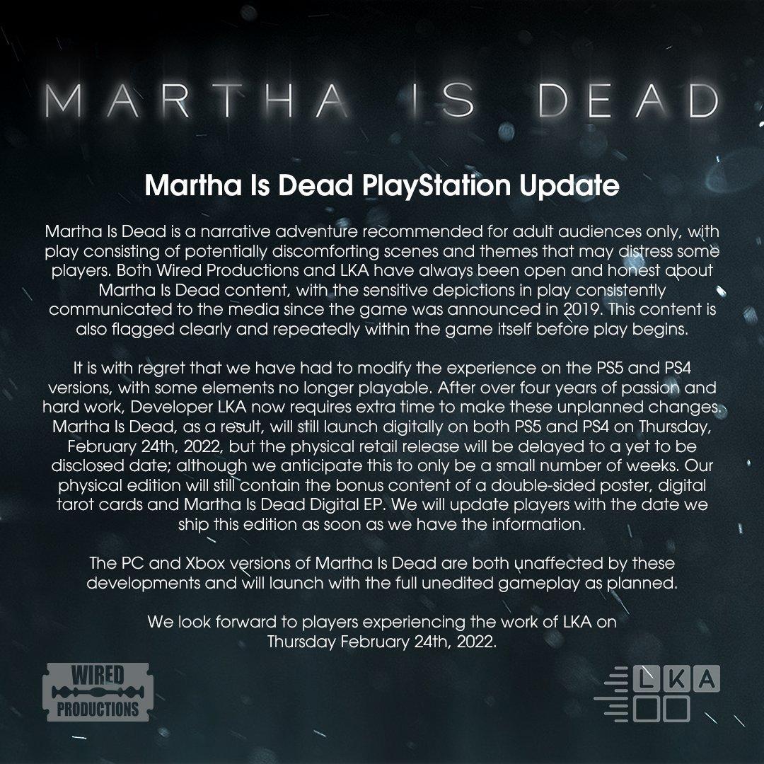 Martha is Dead | PS4 - PS5 | ANA KONU