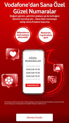 Vodafone 0540'lı numaralar kullanıma açıldı.