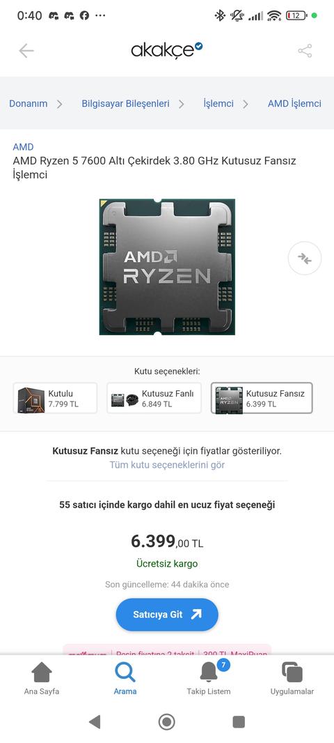 İslemci+anakart tavsiye