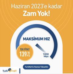 Turknet 2024 yılı yeni internet abonelik fiyatlarını yayınladı