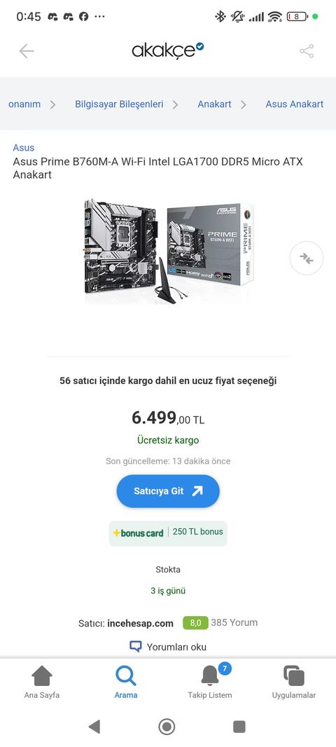 İslemci+anakart tavsiye