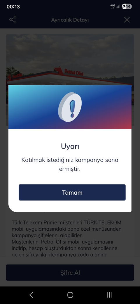 Türk Telekom Prime Petrol Ofisi 250 TL