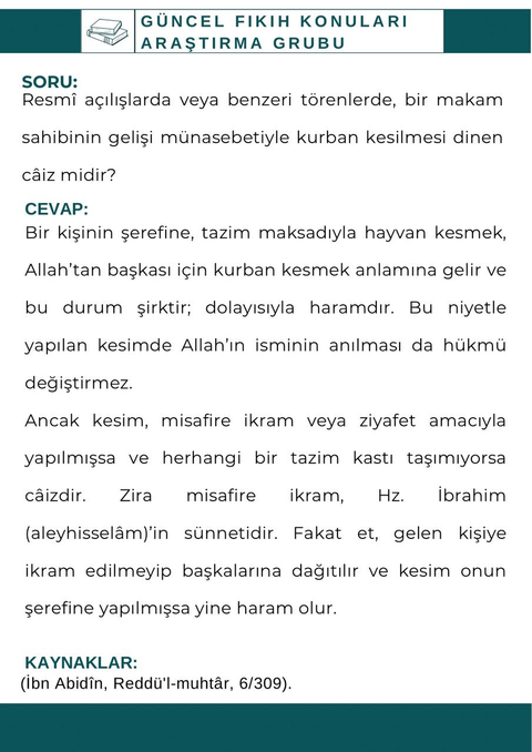 Dini Fetvalar ve Fıkıh Konuları