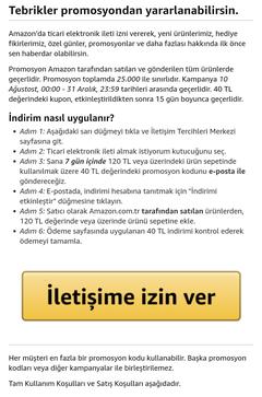 Amazon İleti İznine 40TL İndirim