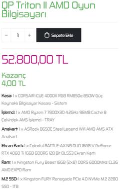 Ryzen 7 7800x3D sistem tavsiyesi