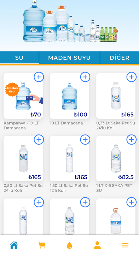 Saka 19Lt Damacana Su ilk 10 siparişte 70 TL
