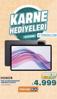 Honor Pad X9 4 GB RAM 128 GB Wi-Fi IPS 11.6" Uzay Gri Tablet İNDİRİM BİTTİ