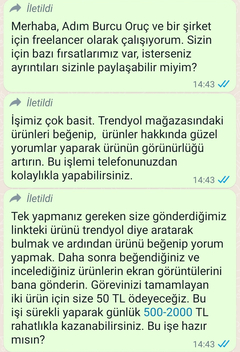 Whatsapp üzerinden dolandırıcı aradı, yol gösterirmisiniz.