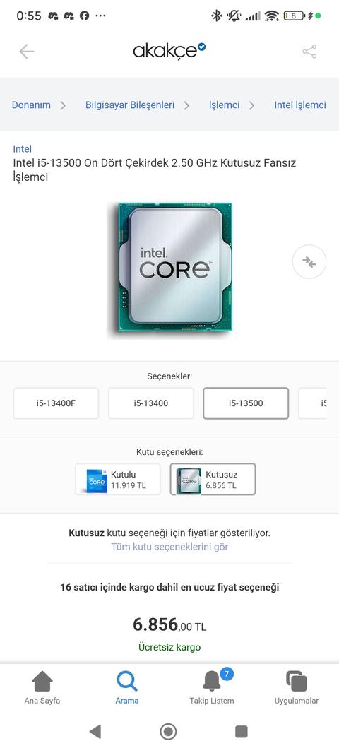 İslemci+anakart tavsiye