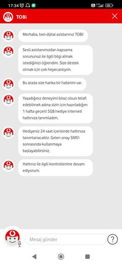 Vodafone Hediye paylaşım sayfası