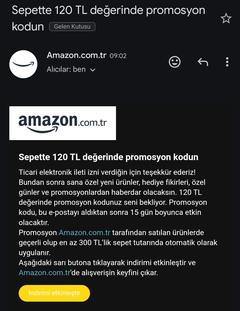 Amazon iletişim iznine 300/120₺ Promosyon