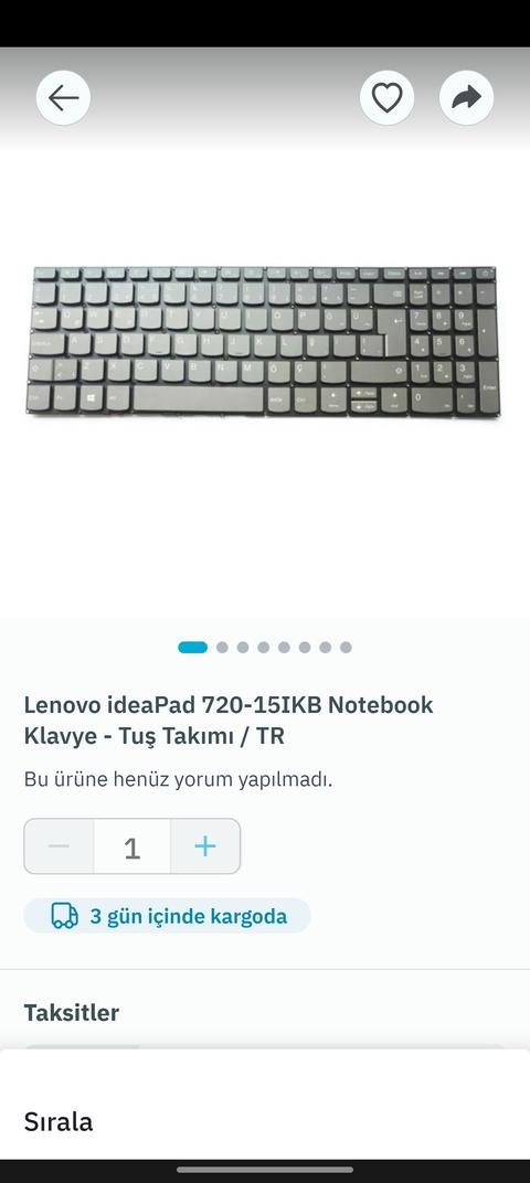 ||| Lenovo Ideapad 720-15IKB 81C7 Kullanıcıları Kulübü ||| 15.6' / i5-8250U / 2GB RX550 / 8GB RAM
