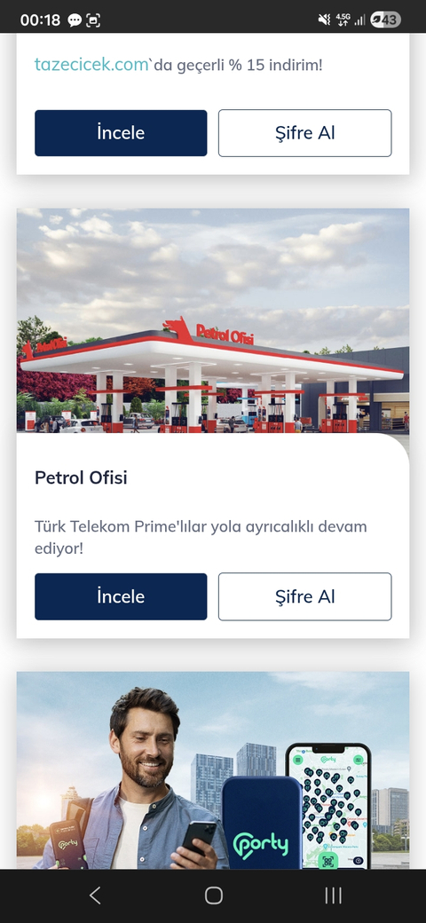 Türk Telekom Prime Petrol Ofisi 250 TL