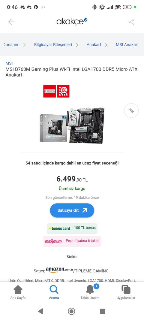 İslemci+anakart tavsiye