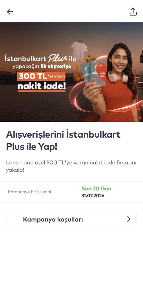 Sanal İstanbulkart Plus Kampanyaları (Ana Konu)