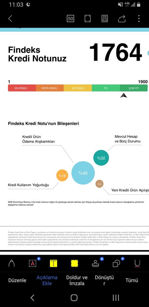 Findeks - Ücretsiz Kredi Notu (6 Ocak 2025 - 31 Ocak 2025)