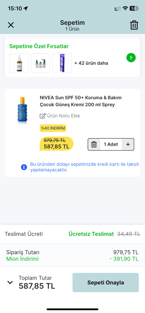 Mion magaza ve online alışveriş 600/300 money