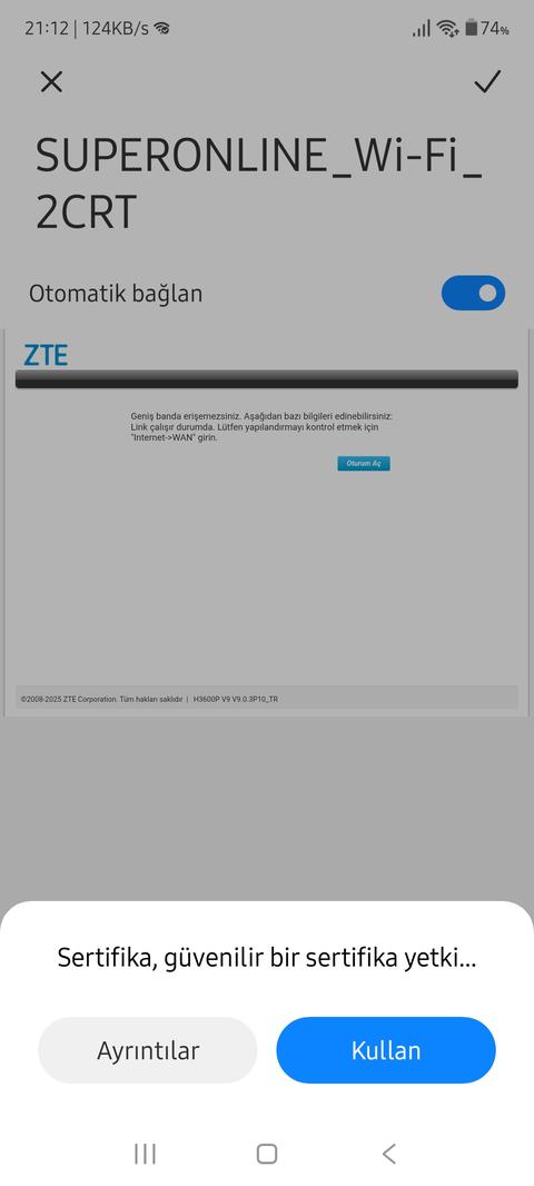 Superonline wifi oturum hatası !
