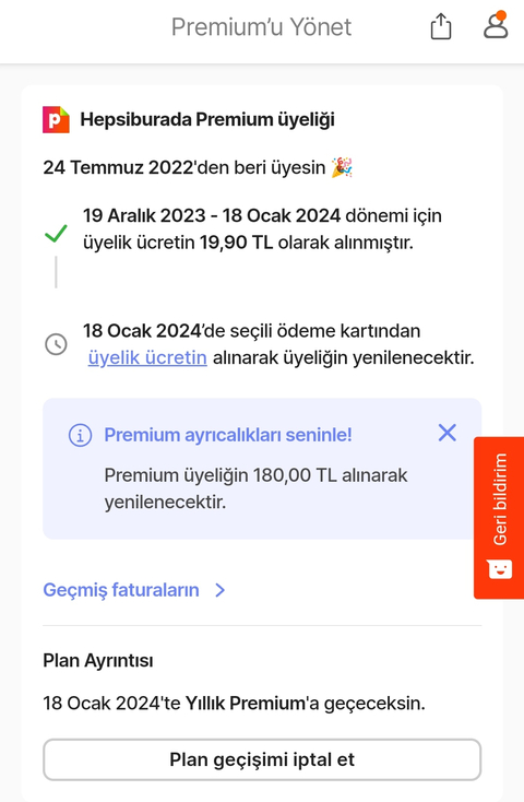 Hepsiburada Premium ( aylık 29,90, yıllık 270tl oldu)