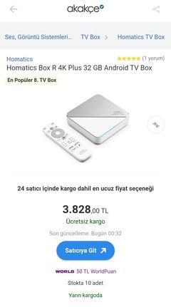 NEXT SMART 4K ANDROİD TV BOX - AMAZON - 1549 TL