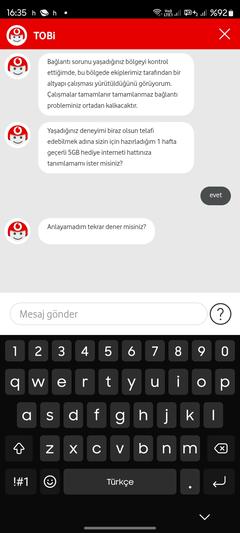 Vodafone Hediye paylaşım sayfası