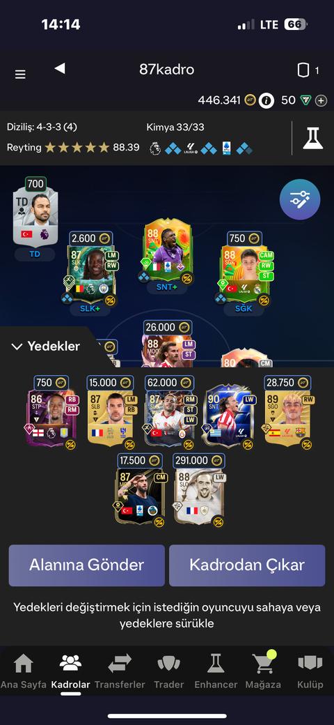 Satılık Fc 26 kadrolu hesap