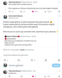 Her adımı vergilendirmenin kanunu (İKLİM YASASI) geliyor ...